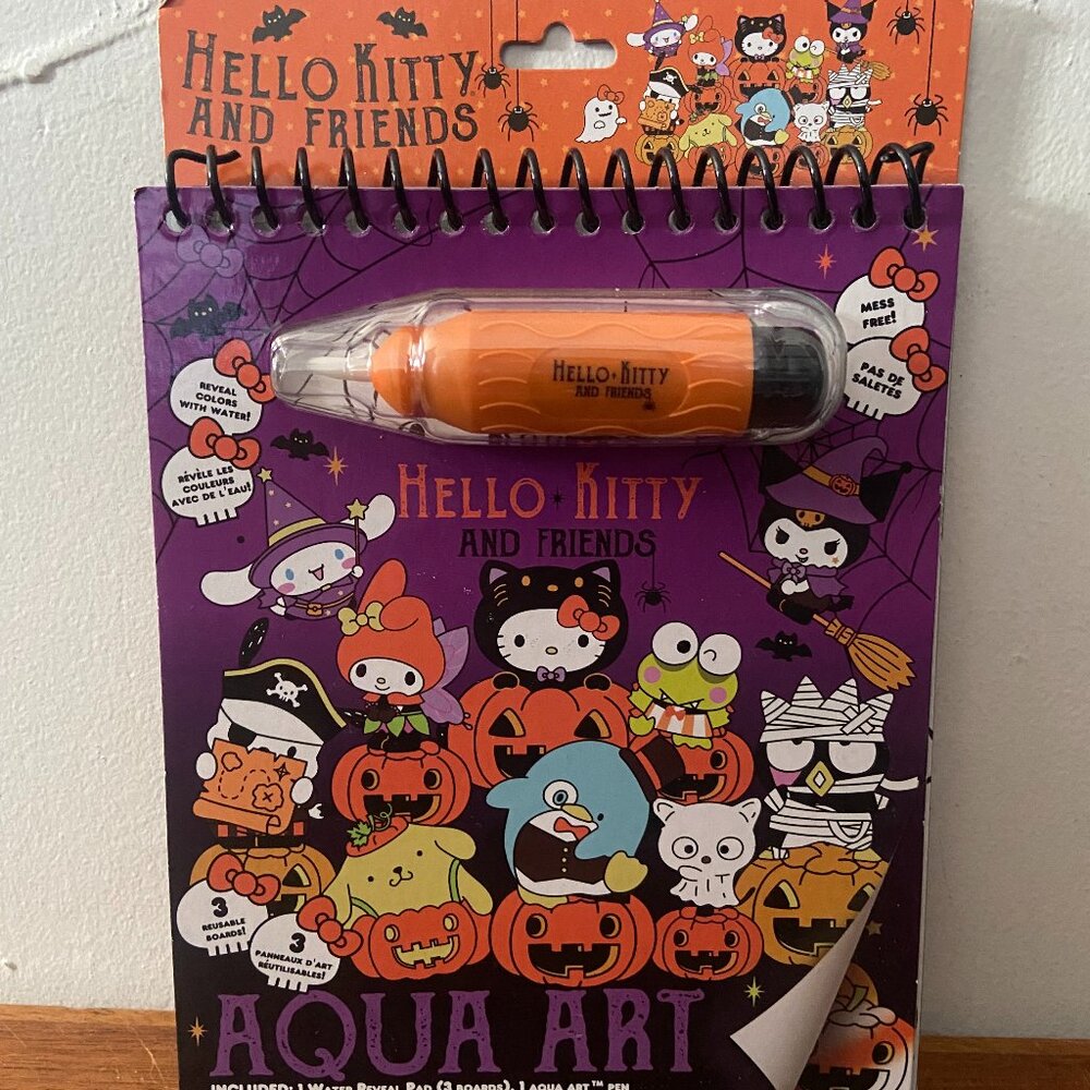 Sanrio Hello Kitty Halloween Aqua Art Pad 3 Pages Boards Water-Reveal Activity